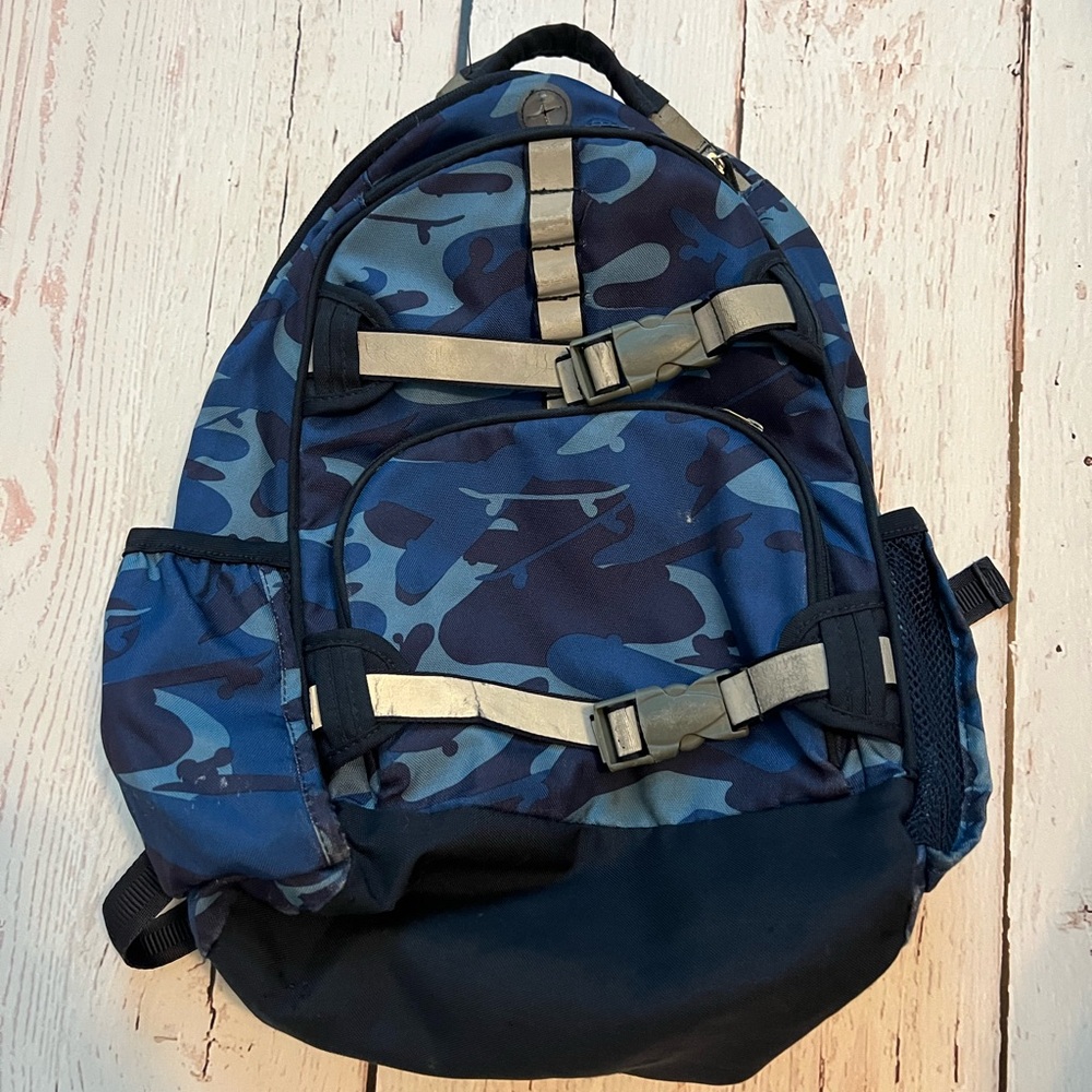 Pottery Barn Blue Camo Backpack